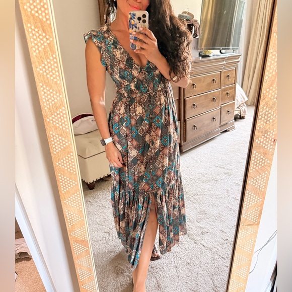 Anthropologie Multicolor Patterned Midi Dress - Picture 7 of 7